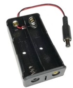 Koszyk zasobnik na akumulator 2x 18650 3,7V Li-Ion  poł. szeregowe WTYK DC