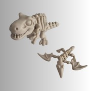 Szkielet T-Rex & Pterodaktyl - prehistoryczny zestaw 3D