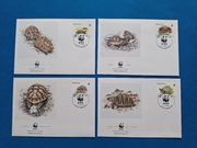 Zestaw 4 szt. koperta koperty WWF Monako żółw