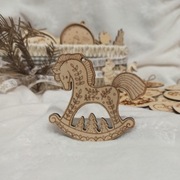 Drewniane ozdoby świąteczne "Dziadek do Orzechów" zestaw 6 szt laser grawer