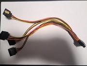 Delock SATA 15-pin - SATA 15-pin x4, 0.3m, Wielokolorowy