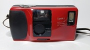 Konica Auto Flash (czerwony) – Focus Free, DX, 34 mm