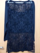 Czarna tunika koronkowa.Rozmiar M