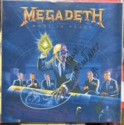 Dave Mustaine Megadeth Rust in Peace płyta winy z autografem i certyfikatem