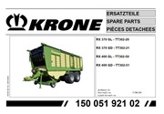 Katalog części przyczepa KRONE RX 370 GL, RX 370 GD, RX 400 GL, RX 400 GD