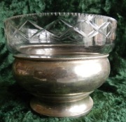 Miska na orzechy, metal posrebrzany, XX w