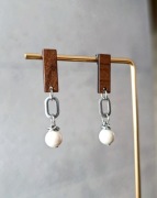 Nowe kolczyki handmade Glamour stal szlachetna perły Swarovski 