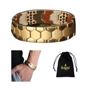 BRASNOLETA DLA MĘŻCZYZNY ZDROWOTNA MAGNETYCZNA ZŁOTA NA PREZENT