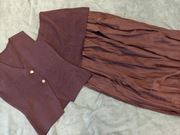 Elegancki damski komplet - Kamizelka + Plisowana spódnica