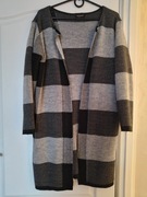 Nowy kardigan  w  czarno-szarą kratę, roz 46/48