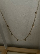 NASZYJNIK ŁAŃCUSZEK z kuleczkami SHEIN kolor złota obwód 51 cm