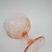 Cukiernica jaskry i bratki Ząbkowice szkło kolorowe PRL vintage 