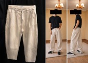 Spodnie jeansowe Zara szerokie beżowe