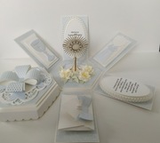 Ekskluzywna kartka exploding box Pierwsza Komunia konfirmacja chrzest 