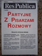 Res Publica nr 45 (7-8/1991) Partyjne dokumenty (sprawa L. Kołakowskiego)