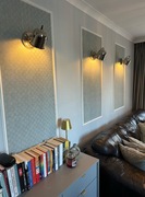 KINKIET srebrny industrialny metal, komplet (zestaw = 3 szt), E14