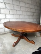 Stolik kawowy okrągły dębowy drewno