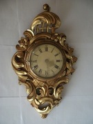 ZEGAR ŚCIENNY ZŁOCONY  -PIĘKNY