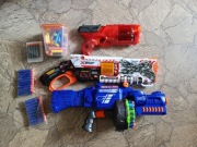 NERF strongarm + ZURU X-SHOT + Blaze Storm Elektryczny + Naboje