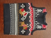 Kamzelka, sweter, swiateczna, bezrekawnik, r. 122