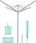 Suszarka ogrodowa SONGMICS 50 m – obrotowa, składana + klamerki i pokrowiec