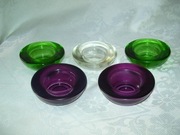 SZKLANE ŚWIECZNIKI -  7 SZT.