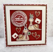 Kartka walentynkowa ręcznie robiona z kopertą