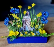 Kompozycja wielkanoc figurka Jezus 
