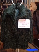 Futro naturalne kozy zielone