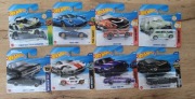 Zestaw autek Hot Wheels x 8 Pagani Mini Cooper Datsun Peugeot Bentley TH