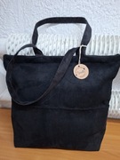 Torebka na ramię zamszowa czarna 