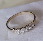 Złoty pierścionek złoto żółte próba 585 