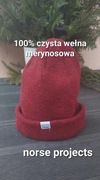 czapka wełniana 100% czysta wełna merynosowa norse projects uniwersalna