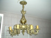 Żyrandol mosiężny 9 ramion 