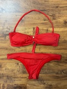 Strój kąpielowy wiązany dwuczęściowy czerwony bikini Juicy Couture M L