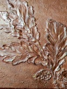 RĘCZNIE MALOWANY OBRAZ STRUKTURALNY - SZLACHETNY TRYPTYK