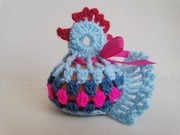 Ażurowa kurka szydełkowa - koszulka na jajko MAŁE 