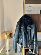 ZARA DAMSKA KURTKA EKO SKÒRA Z ODPINANYM KOŁNIERZEM 