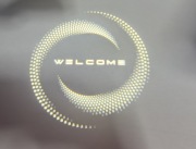 VW lampki drzwi logo