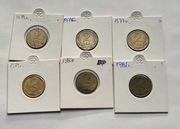 2 zł 1975 1976 1977 1979 1980 1981 zestaw 6 sztuk Stan !!