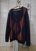 sweter męski L kardigan Damiano rozmiar 50 kolor granatowy ciemny niebieski