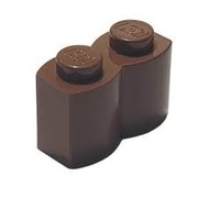 LEGO PALSADA 1X2 BRĄZOWA