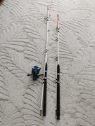 Dwie wedki plus kolowrotek, nowe 