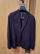 Granatowy garnitur komplet z koszulą