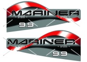 Emblemat, naklejka na silnik zaburtowy MARINER 9.9