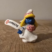 Schleich smerf smurf smerfetka z bukietem kwiatów figurka unikat 1991 r.