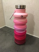 Natura Bpa free Składana silikonowa butelka bidon stan bdb z karabińczykiem