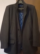 Płaszcz męski granatowy wełniany 