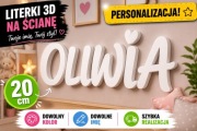LITERKI 3D NA ŚCIANĘ – IMIĘ / NAPIS – PERSONALIZOWANE [20cm]