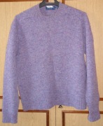 Sweter męski, melanż fioletowy, wełniany
